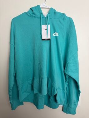 Nike Teal Women's Hoodie with White Logo